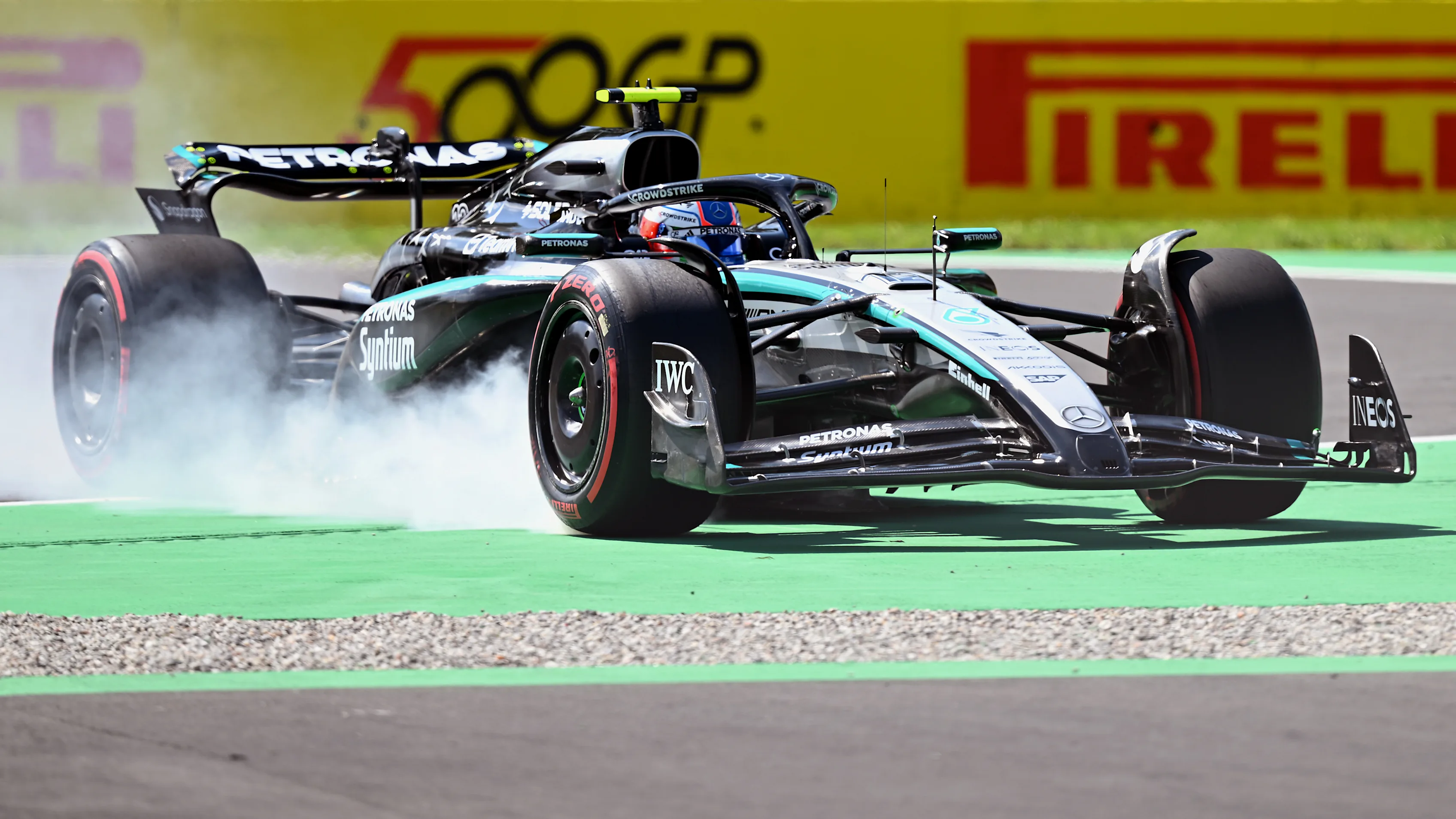 MONZA, ITALY - SEPTEMBER 05: Andrea Kimi Antonelli of Italy driving the (12) Mercedes AMG Petronas